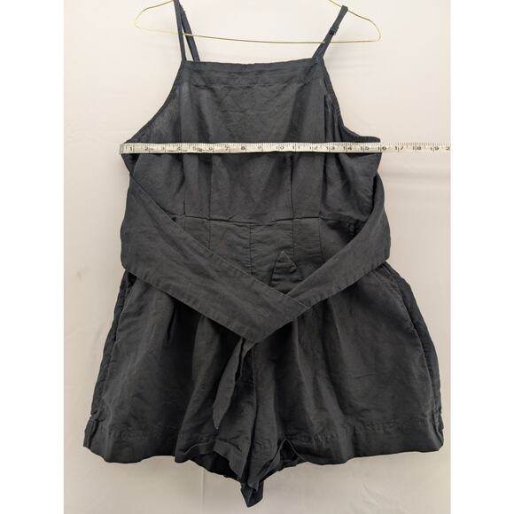 NWOT Madewell Tie-Waist Romper in True Black size 4 - Picture 5 of 9